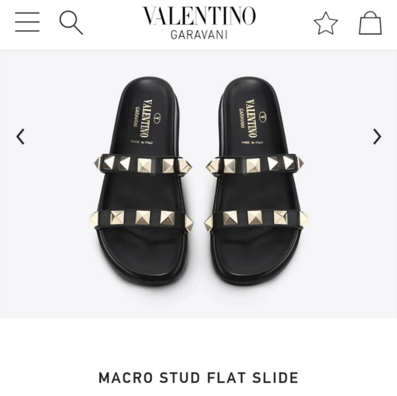 valentino macro stud slides